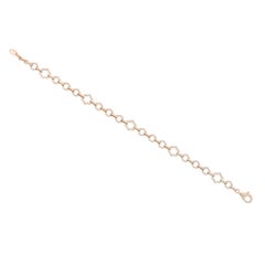 Roman Malakov 1.40 Carat Total Round Cut Diamond Fashion Bracelet in Rose Gold