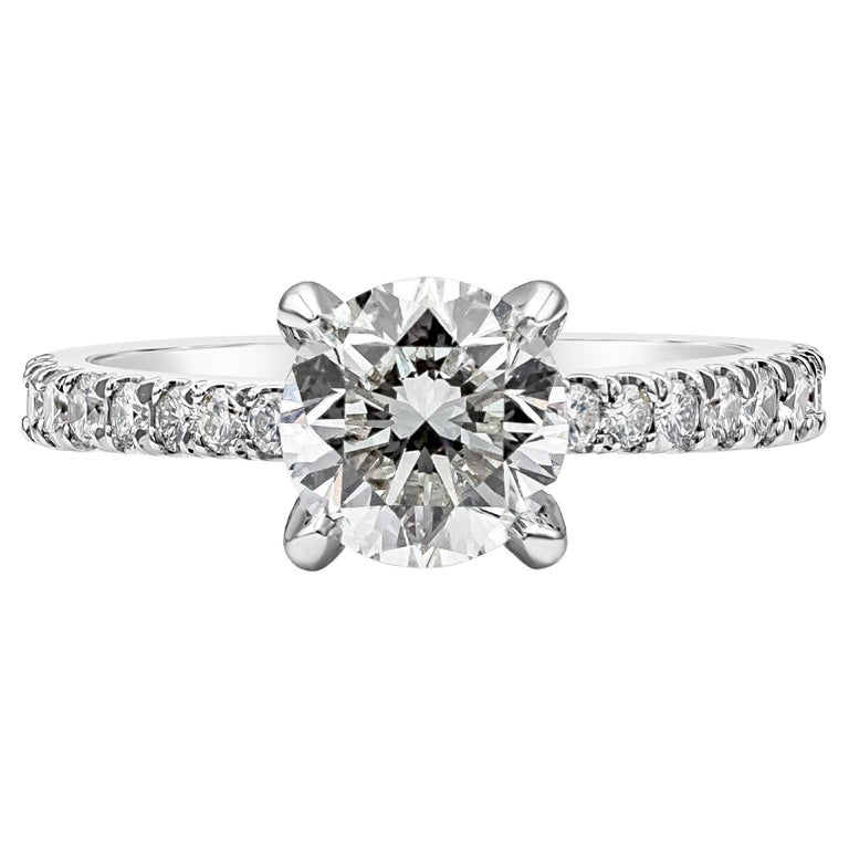 Roman Malakov, 1.50 Carat Round Cut Diamond with Side Stones Engagement