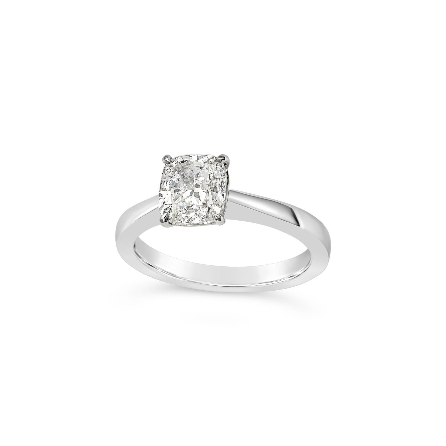 cushion cut solitaire engagement rings