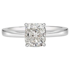 Roman Malakov, 1.53 Carat Cushion Cut Diamond Solitaire Engagement Ring