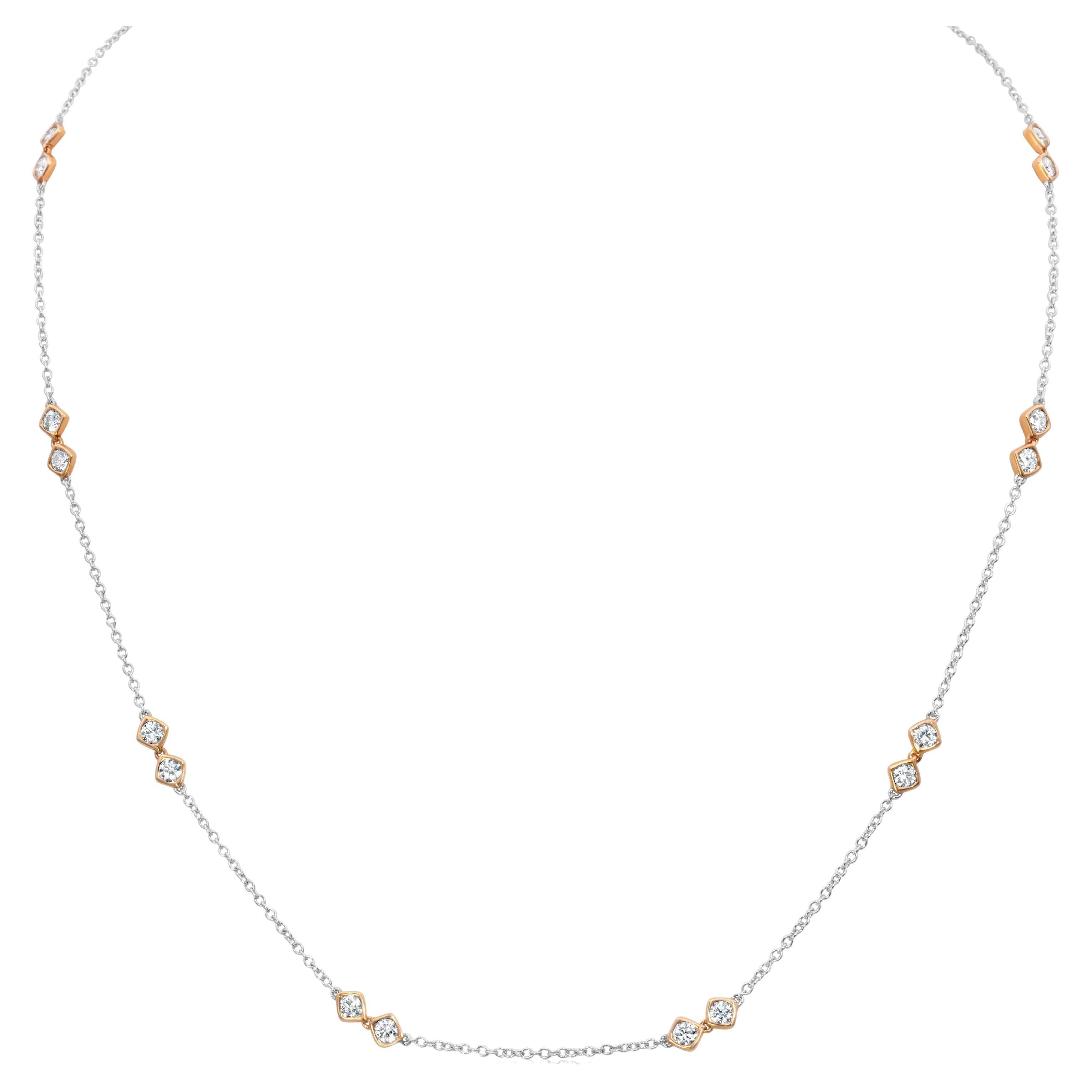 Roman Malakov 1,56 Karat Diamanten im Rundschliff insgesamt im Rundschliff By the Yard Halskette