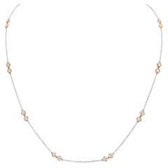 Roman Malakov Collar de 1,56 quilates de diamantes en corte redondo por metro