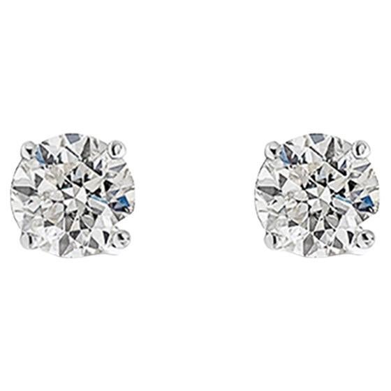 Roman Malakov 1.62 Carats Total Brilliant Round Shape Diamond Stud Earrings For Sale