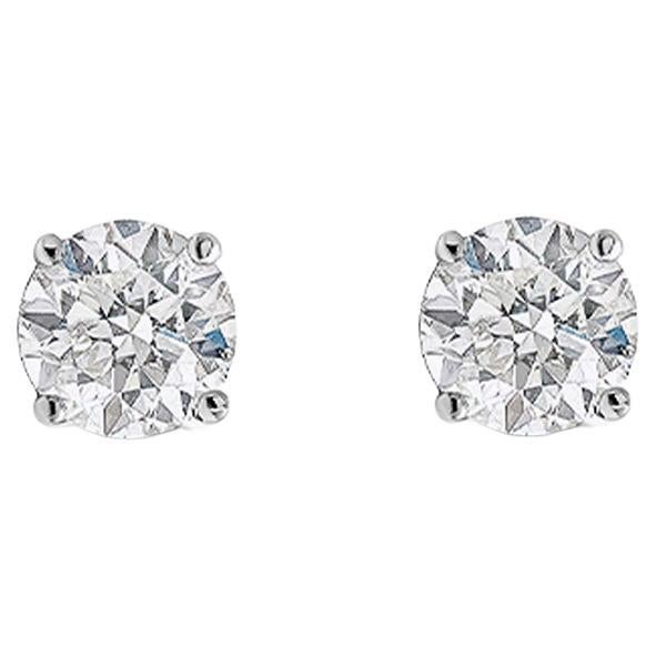 Roman Malakov 1.63 Carats Total Brilliant Round Diamond Stud Earrings For Sale