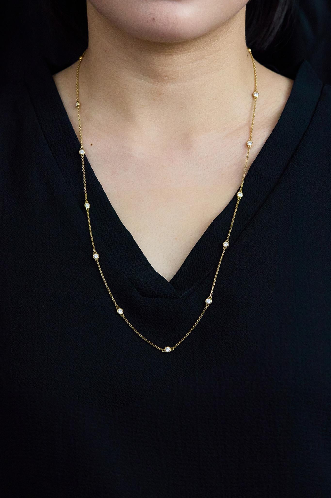 Contemporain Roman Malakov Collier de 1,70 carats de diamants ronds et brillants au Yard en vente