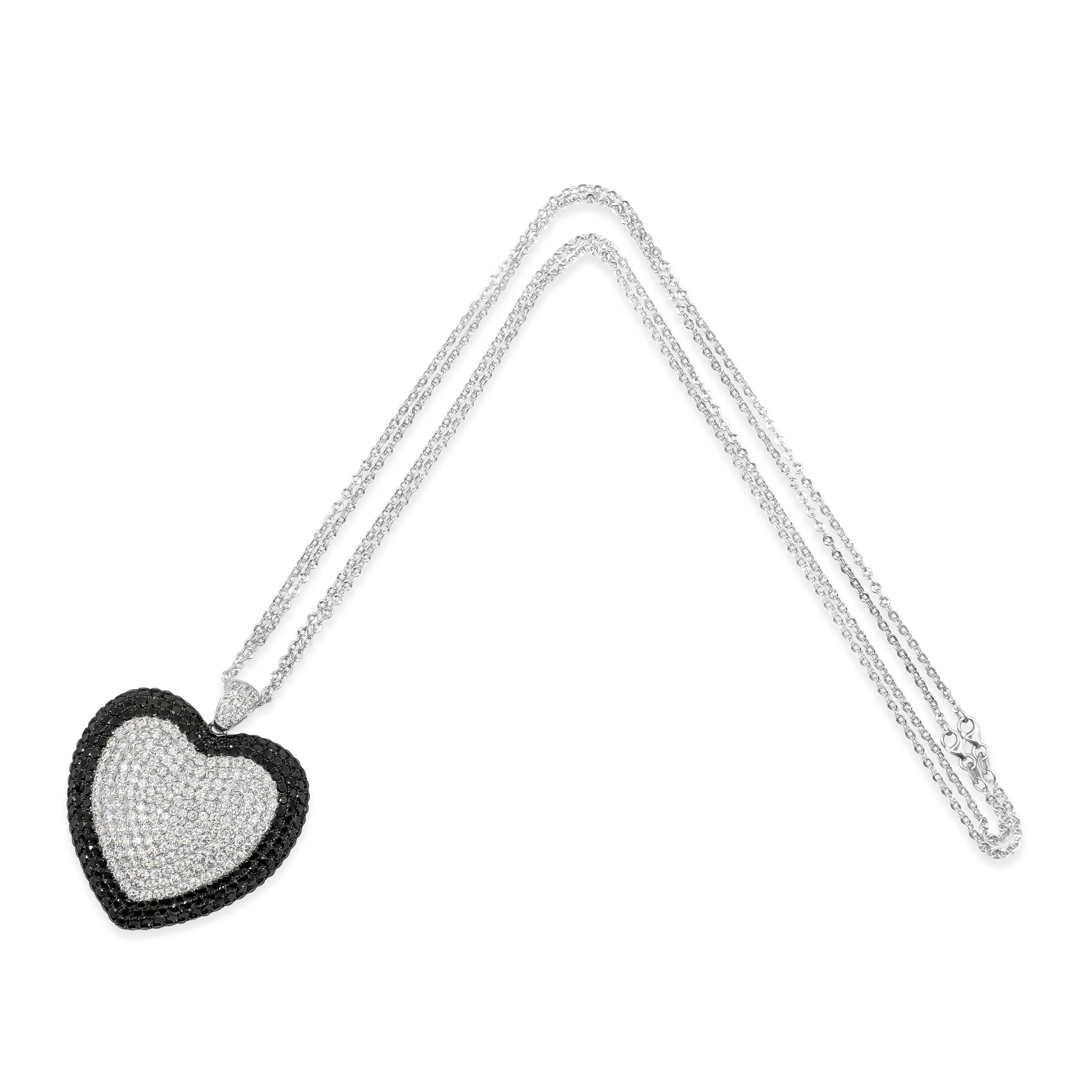 black diamond heart necklace