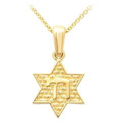 Roman Malakov, collier pendentif Étoile de David en or jaune 18 carats