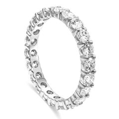 Roman Malakov Alianza de boda de eternidad con diamante redondo brillante de 1.92 quilates