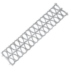 Roman Malakov Diamonds 19,71 carati totali, diamante rotondo brillante, bracciale ampio e fashion