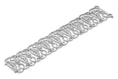 Roman Malakov 19.72 Carats Total Round and Oval-Cut Diamond Fashion Bracelet