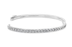 Roman Malakov 2.02 Carat Total Round Brilliant Cut Diamond Small Bangle Bracelet