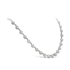2.03 Carats Round Brilliant Cut Diamonds By the Yard Necklace in White Gold