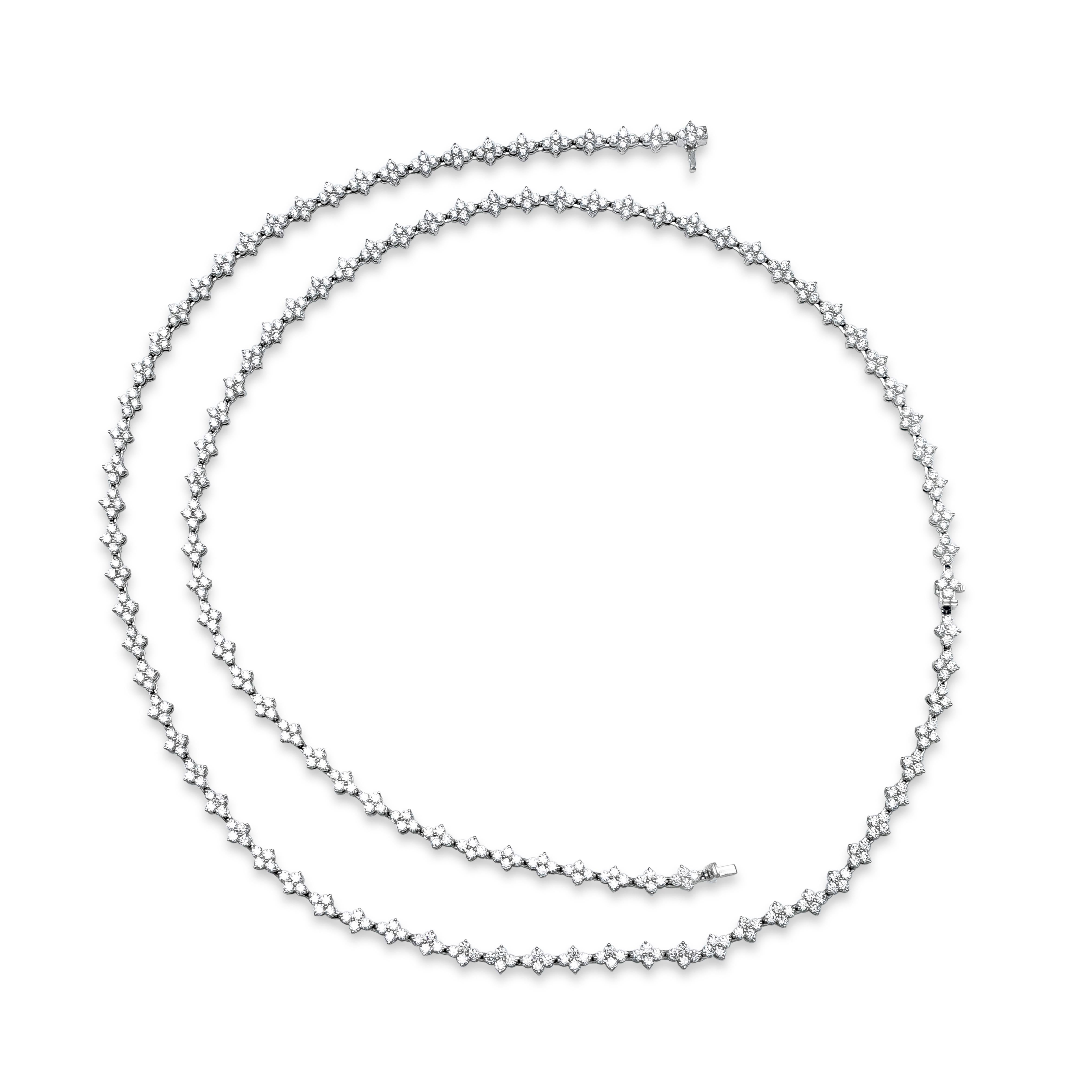 winston cluster diamond necklace price