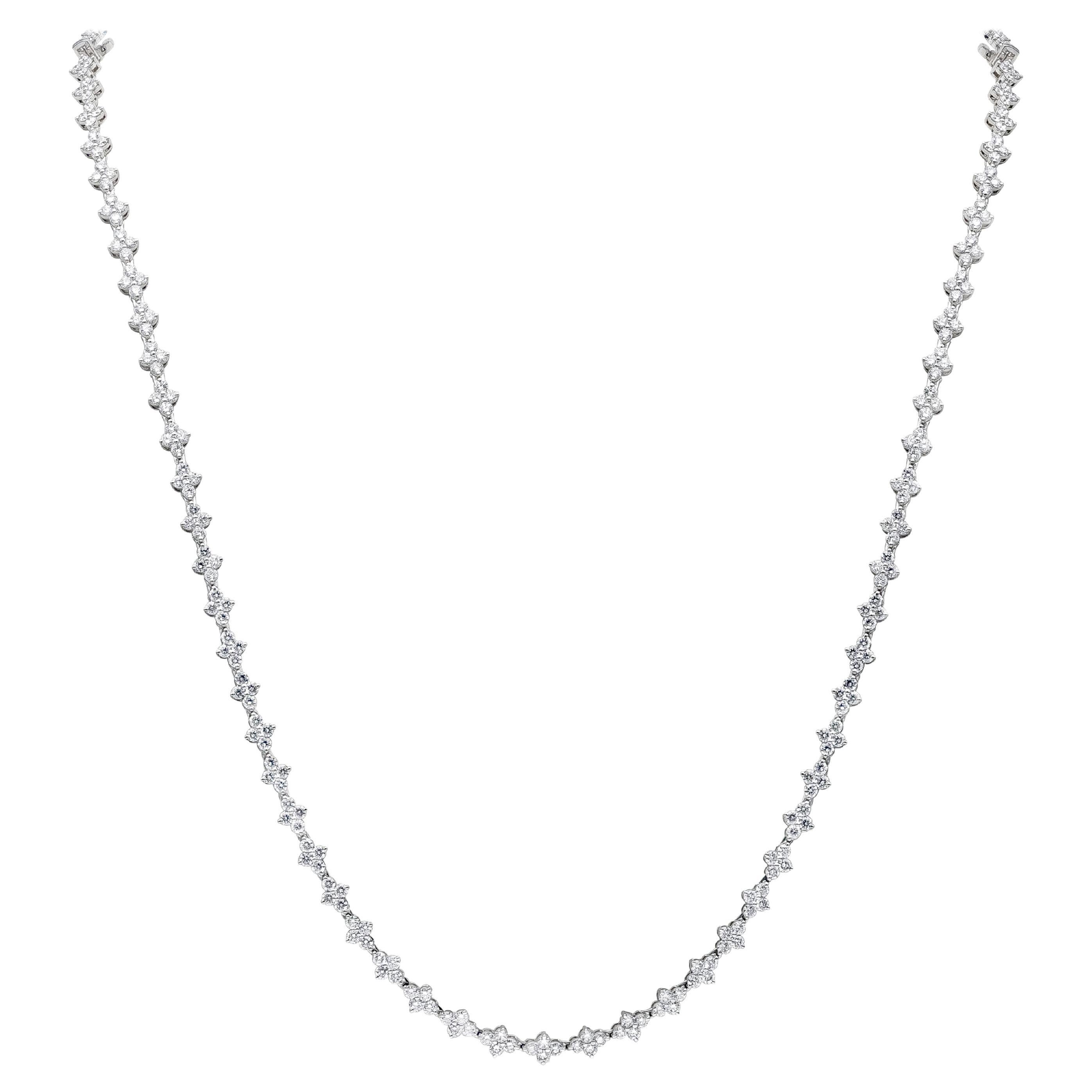 Roman Malakov, collier grappe de diamants de 20,58 carats au total en or blanc