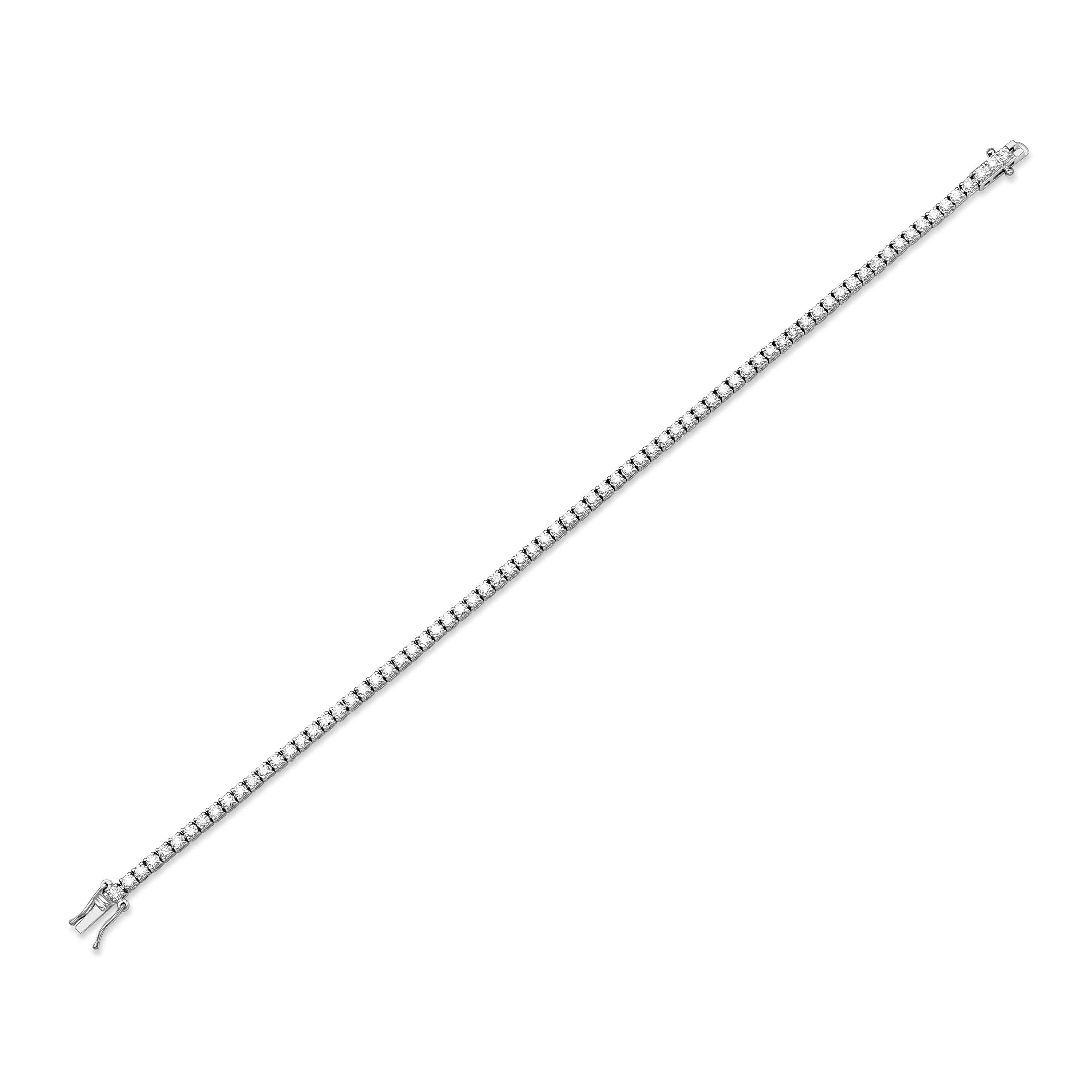 Contemporaneo Roman Malakov Diamonds Bracciale da tennis con diamanti rotondi a taglio brillante da 2,06 carati totali in vendita
