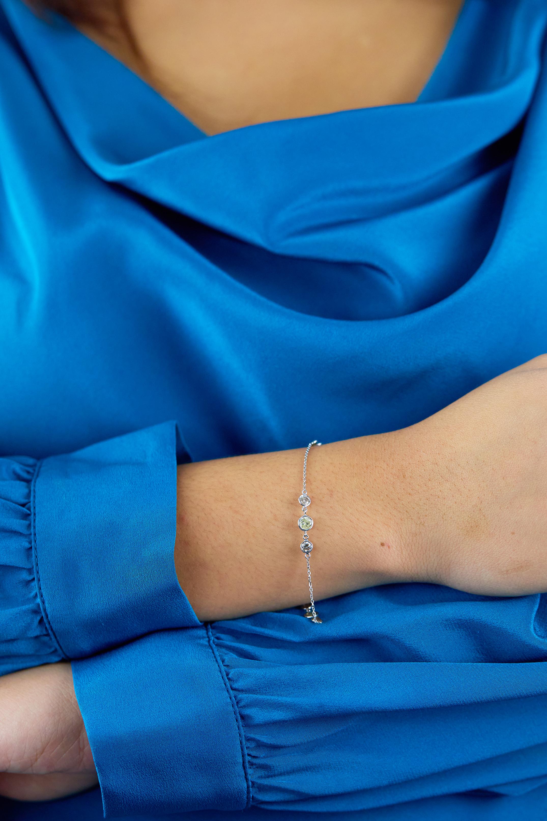 Roman Malakov Diamonds Bracciale con diamanti marroni e gialli da 2,08 carati totali a taglio rotondo In condizioni Nuovo in vendita a New York, NY