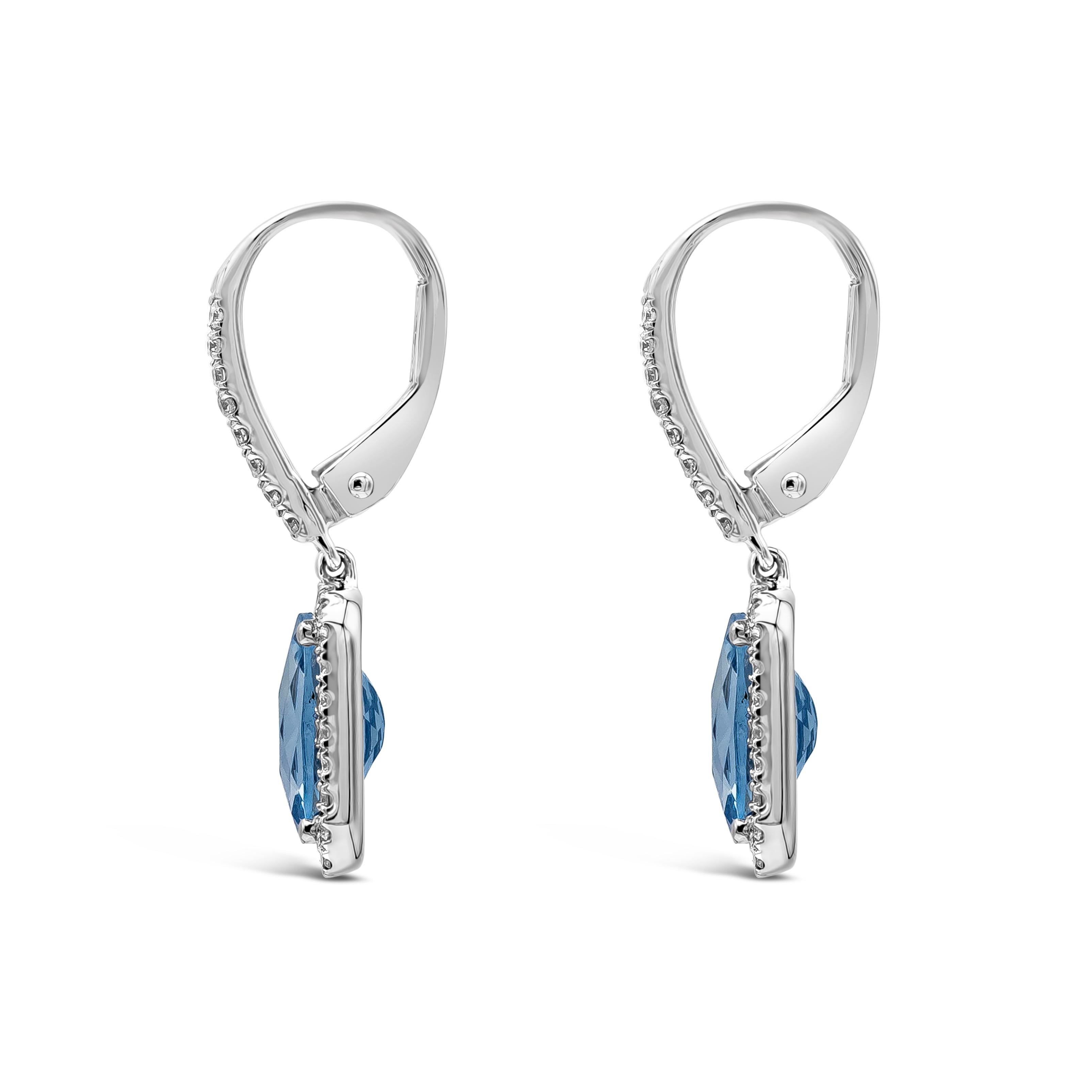 cushion cut aquamarine earrings