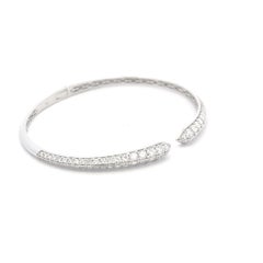 Roman Malakov Pulsera brazalete con diamantes redondos de talla brillante de 2,36 quilates totales