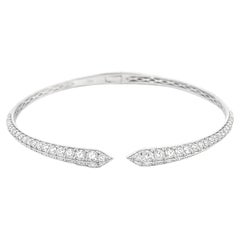 Roman Malakov Manschettenarmband mit 2,36 Karat rundem Diamanten im Brillantschliff