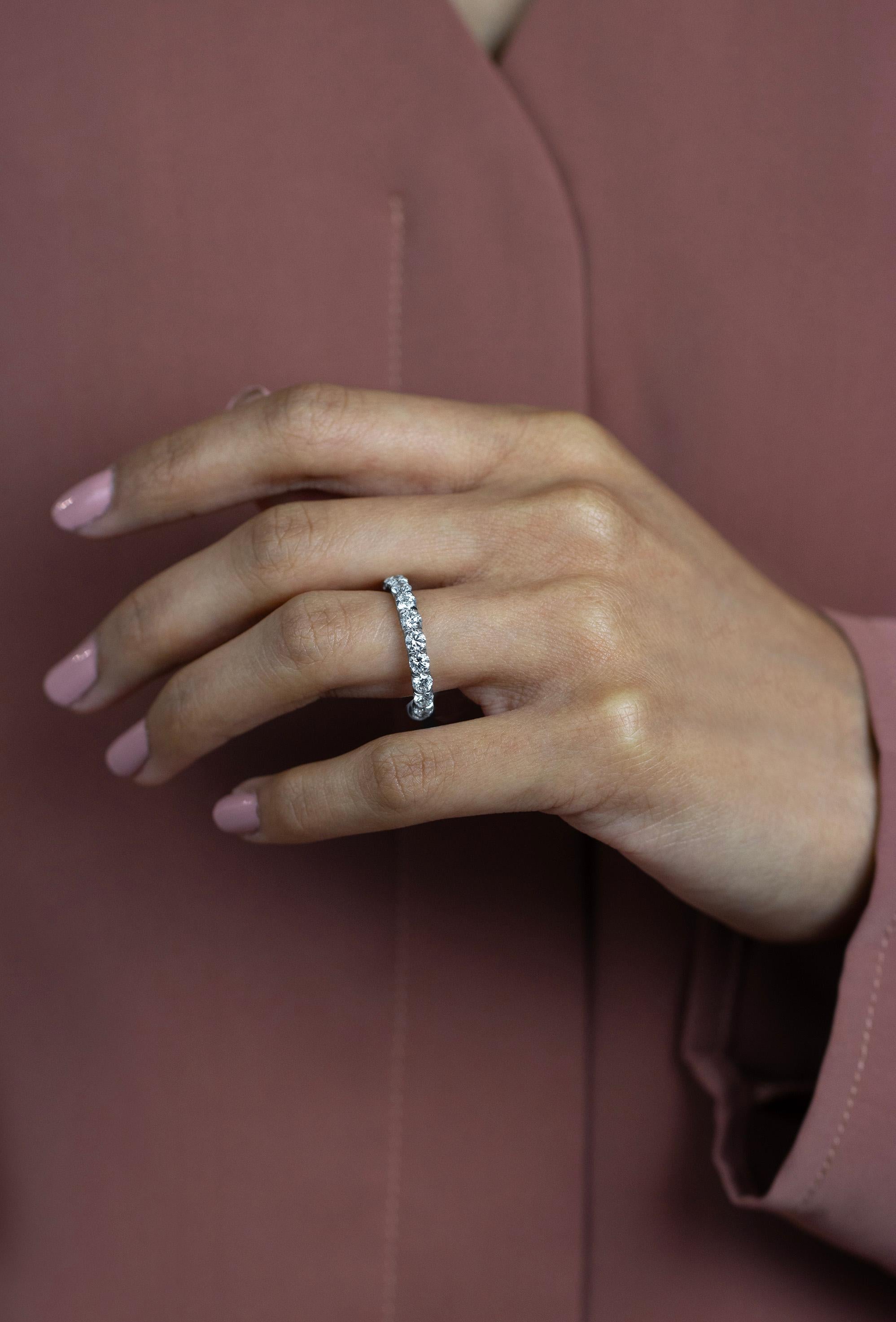 Roman Malakov 2,45 Karat Runder Brillant Diamant Ewiges Hochzeitsband im Zustand „Neu“ im Angebot in New York, NY