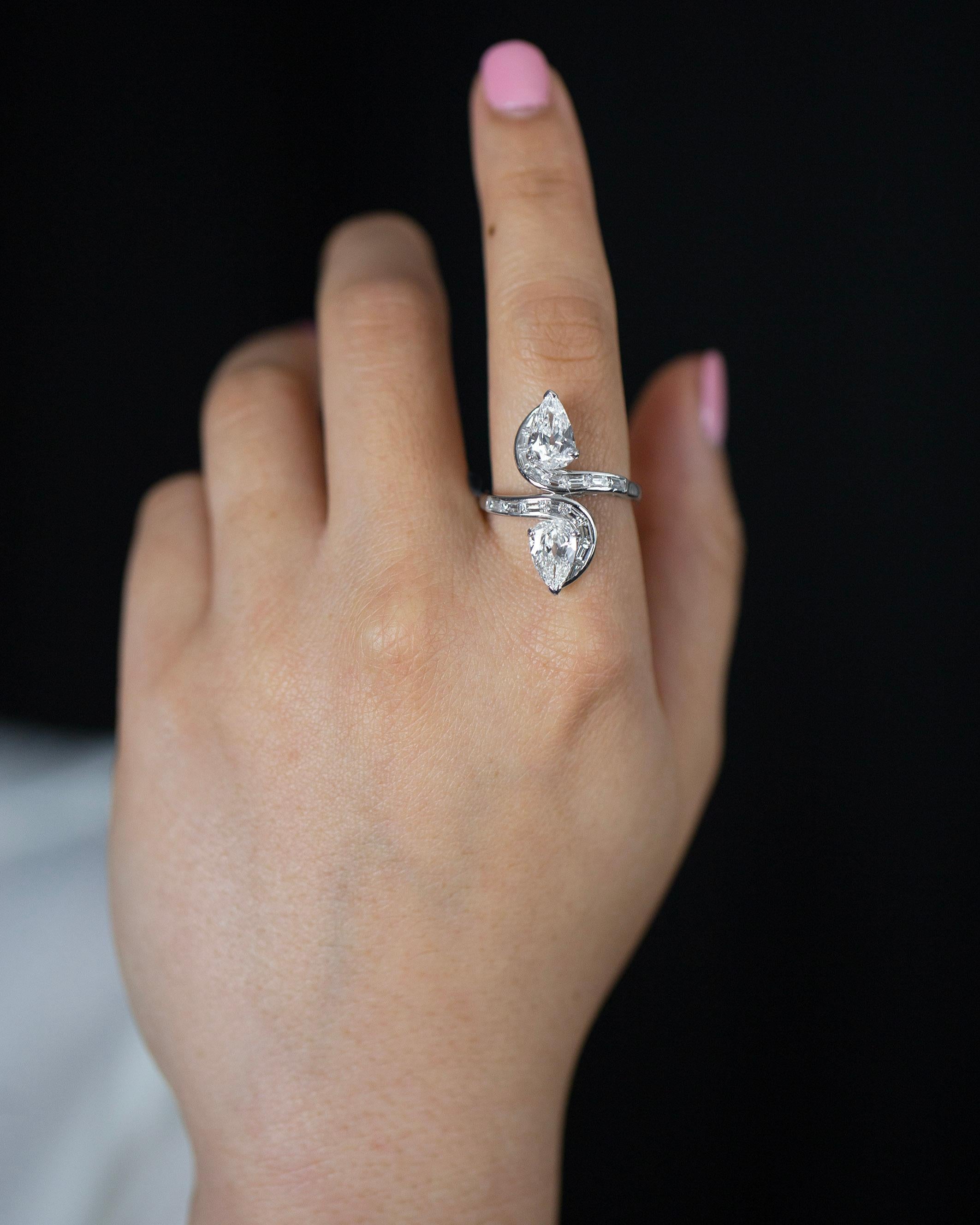 double pear ring