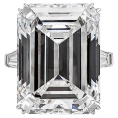Roman Malakov 25 Carat Emerald Cut Diamond Three-Stone Engagement Ring, GIA