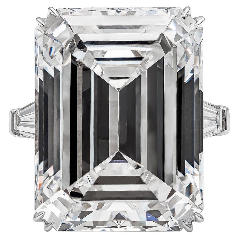 GIA Certified Carats Emerald Cut Diamond Three-Stone