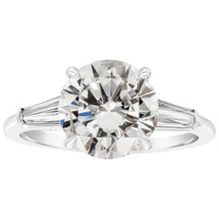 Roman Malakov, 2.56 Carat Round Diamond Three-Stone Engagement Ring
