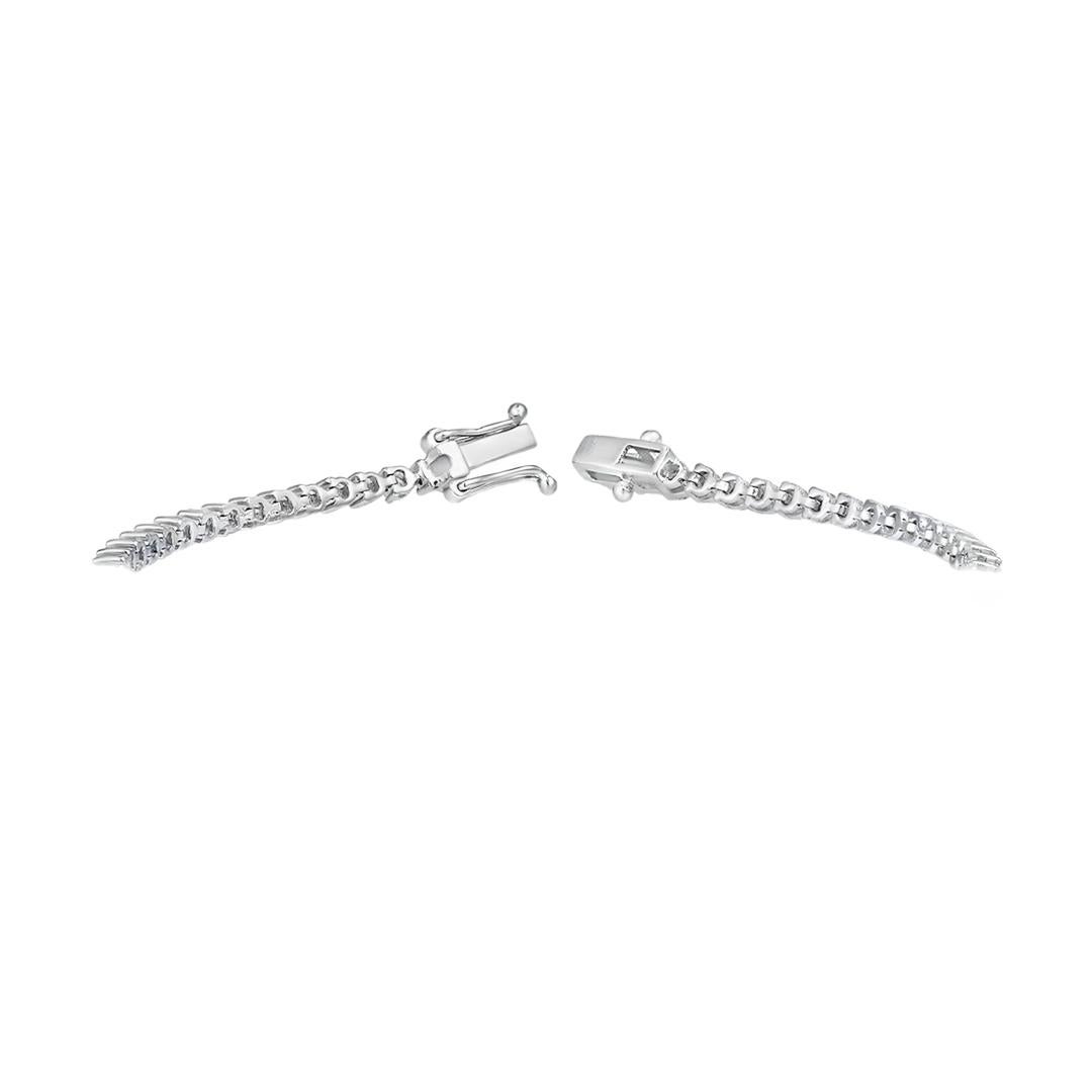 Contemporaneo Roman Malakov Diamonds Bracciale da tennis con diamanti rotondi taglio brillante da 2,57 carati in vendita