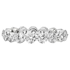 Roman Malakov 2.69 Carat Total Diamond Single-Prong Eternity Wedding Band Ring 