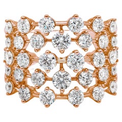 Roman Malakov, 2.71 Carats Total Wide Fashion Ring in Rose Gold