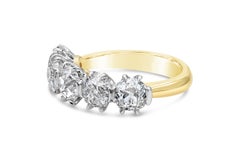 Roman Malakov, alliance à cinq pierres avec diamants taille vieille mine de 2,96 carats au total