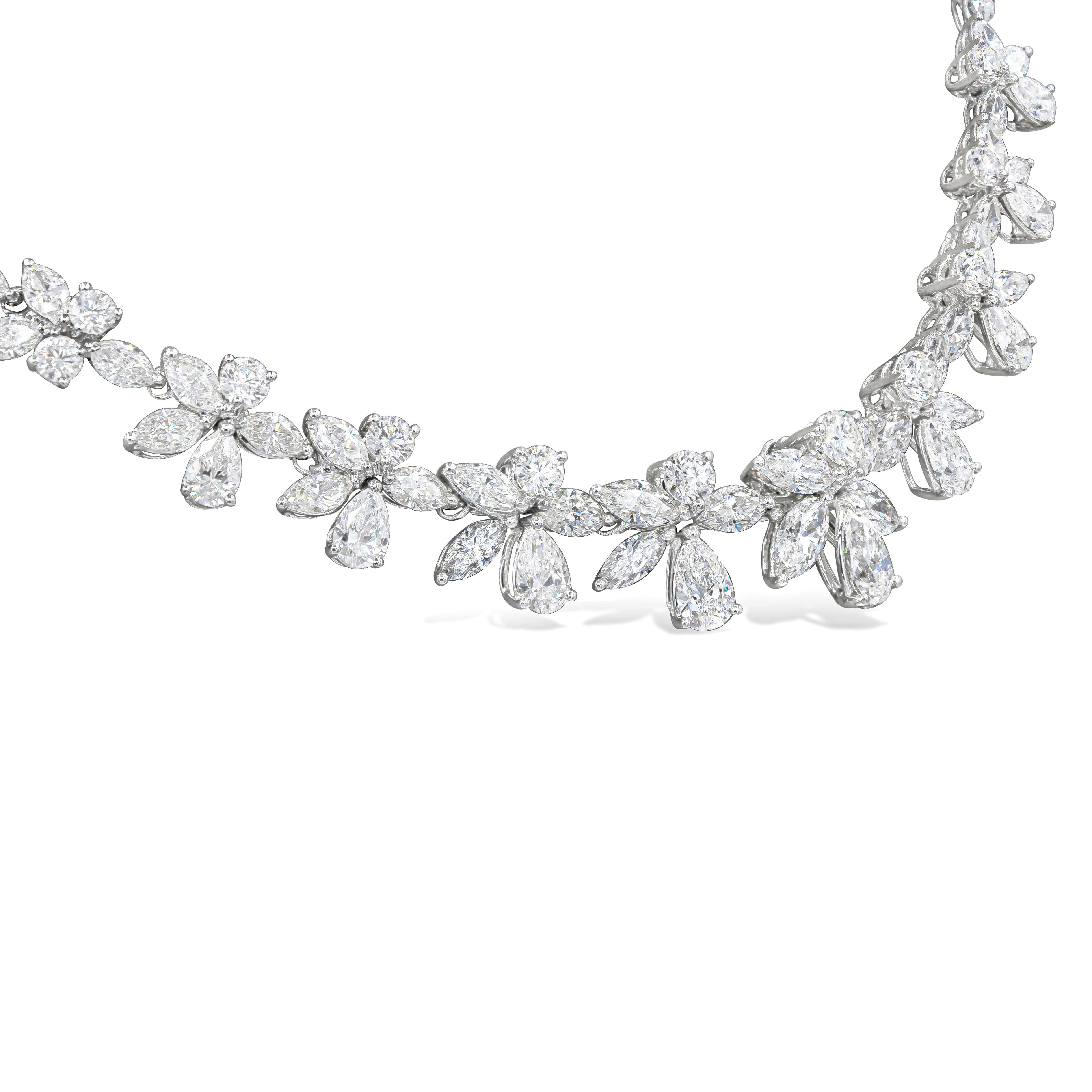 fancy shape diamond necklace