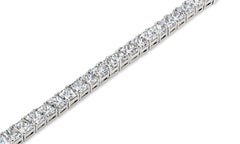 Bracelet tennis en platine avec diamants taille radiant de 31,36 carats au total, certifiés GIA