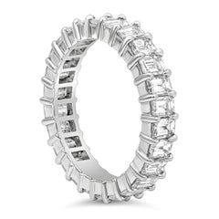 Roman Malakov 3.20 Carats Total Emerald Cut Diamond Eternity Wedding Band