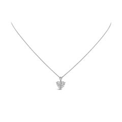 GIA Certified 3.21 Carats Heart Shape Diamond Pendant Necklace in Platinum