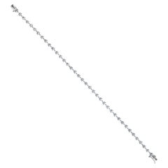 Roman Malakov 3.34 Carats Total Pear Shape Diamond White Gold Tennis Bracelet
