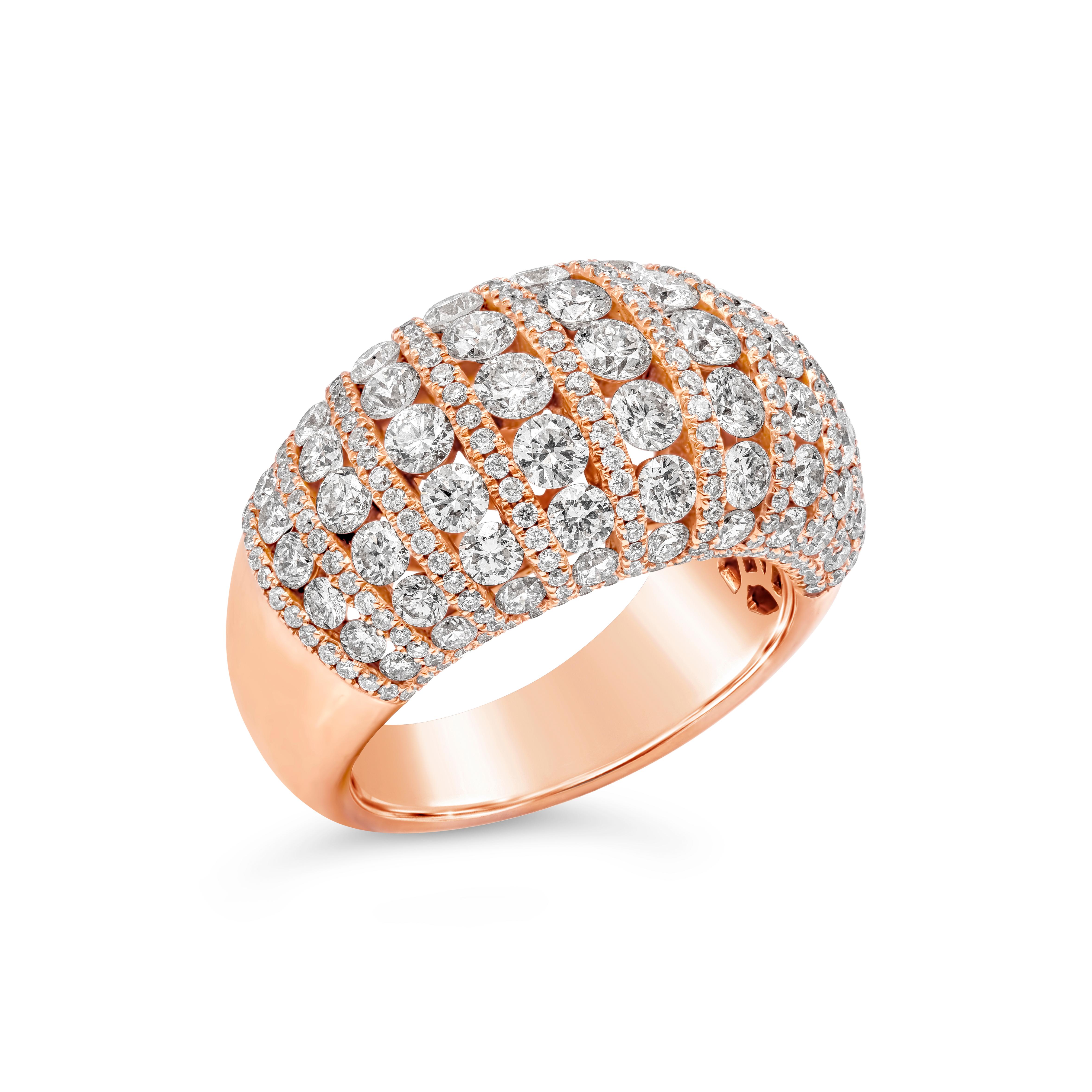 Modern Roman Malakov 3.46 Carat Diamond Fashion Dome Ring