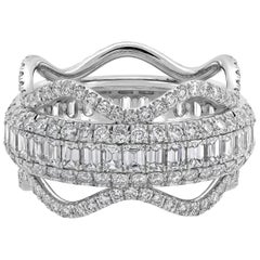 Roman Malakov Diamonds Anello Eternity da 3,58 carati totali di smeraldo e diamanti taglio rotondo