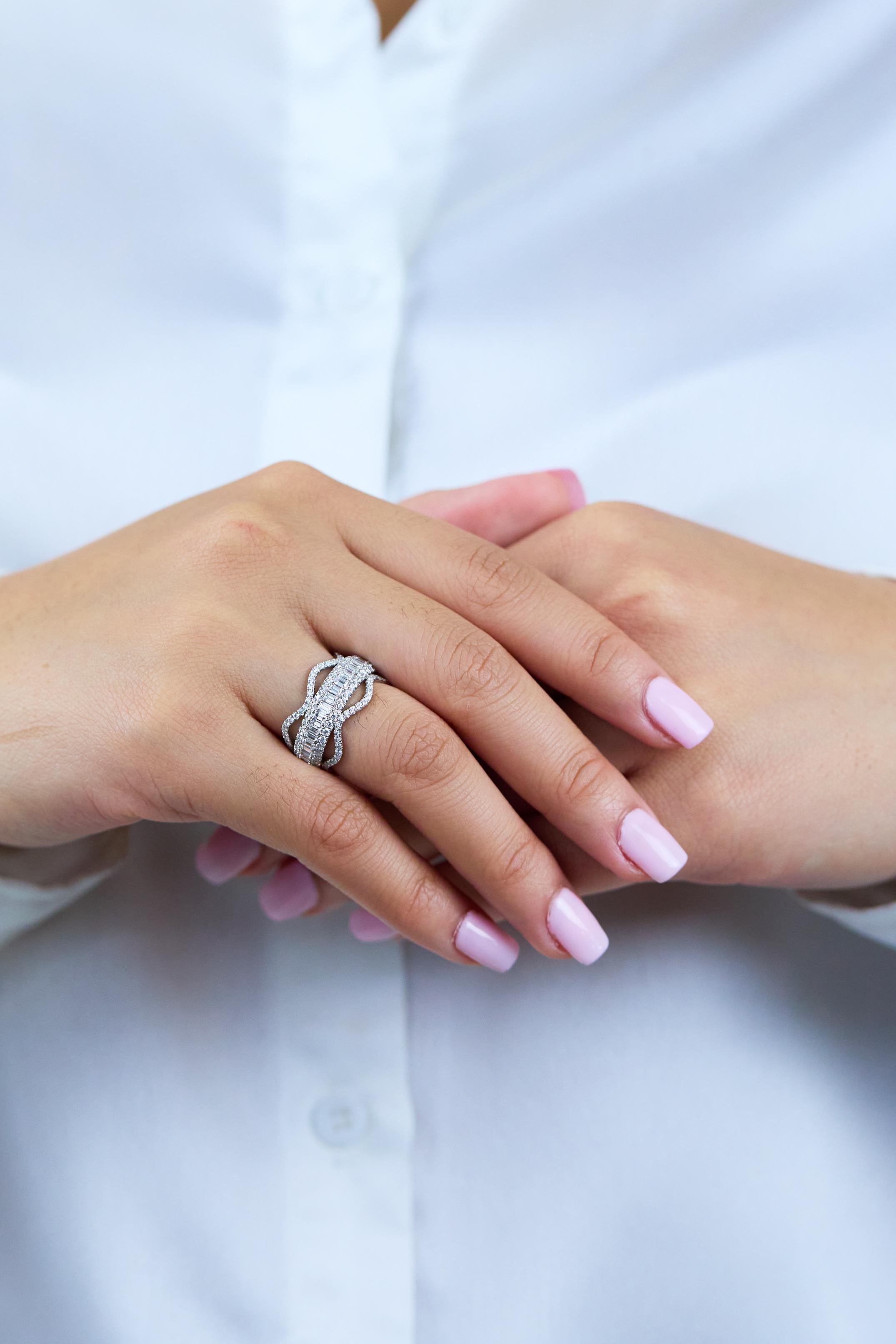 emerald and round eternity band