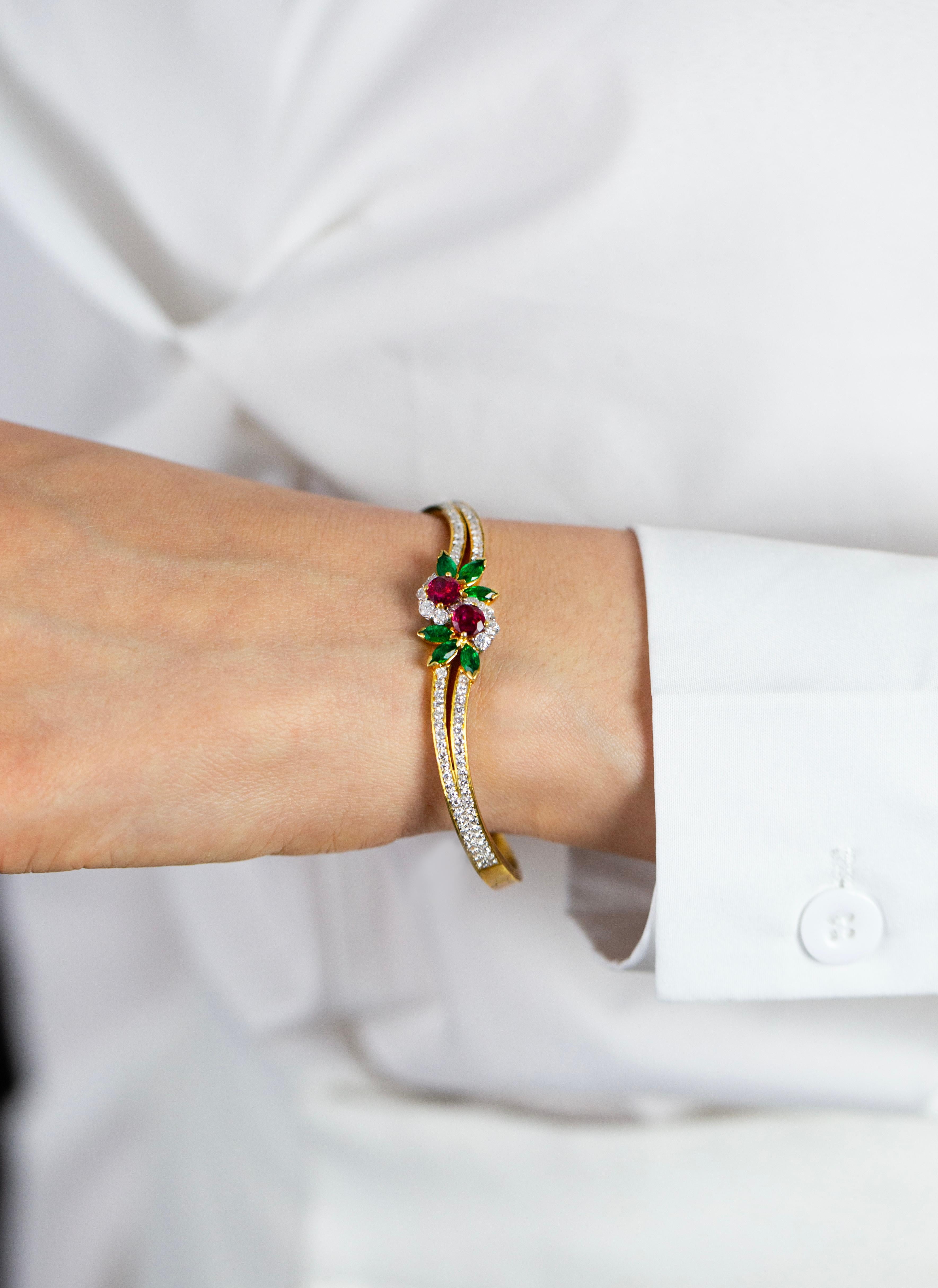 ruby and emerald bracelet