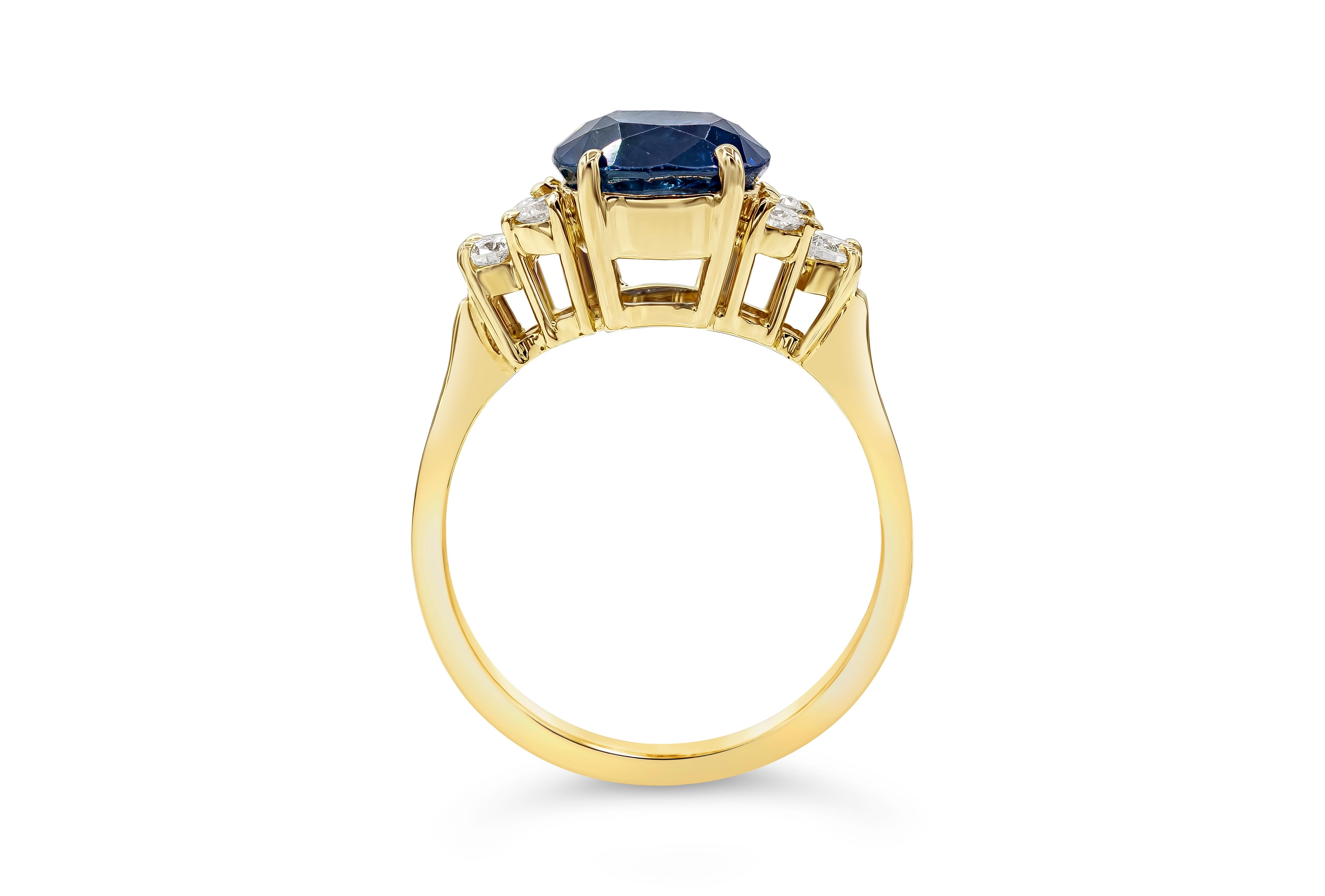 dark sapphire engagement ring