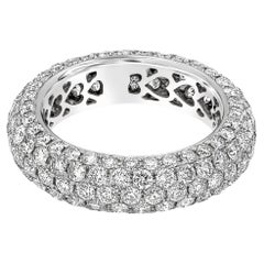 Roman Malakov, 3.83 Carat Round Diamond Micro-Pave Fashion Ring