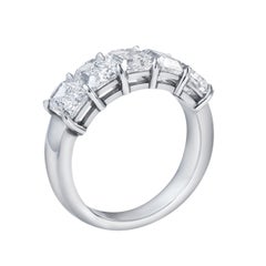 Roman Malakov 3.83 Carats Total Emerald Cut Diamond Five-Stone Band