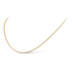 Roman Malakov 3.86 Carats Total Round Brilliant Cut Diamond Tennis Necklace