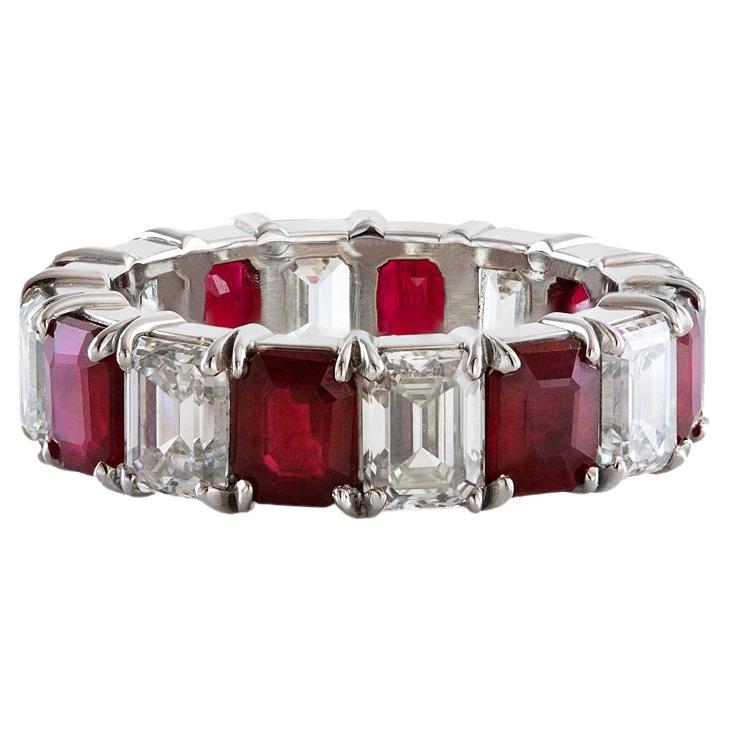 ruby and diamond eternity band