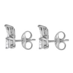 Roman Malakov 4.18 Carats Total Marquise-Cut Diamond Cluster Stud Earrings