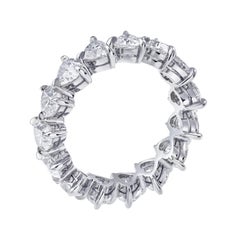Roman Malakov 4.62 Carats Total Heart-Shaped Diamond Eternity Wedding Band