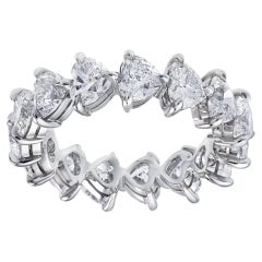 Roman Malakov 4.62 Carats Total Heart-Shaped Diamond Eternity Wedding Band