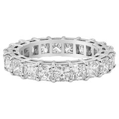 Roman Malakov 5.06 Carat Total Cushion Cut Diamond Eternity Wedding Band